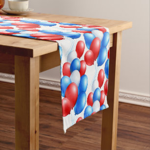 Table Runner-July 4th Balloons Short Table Runner