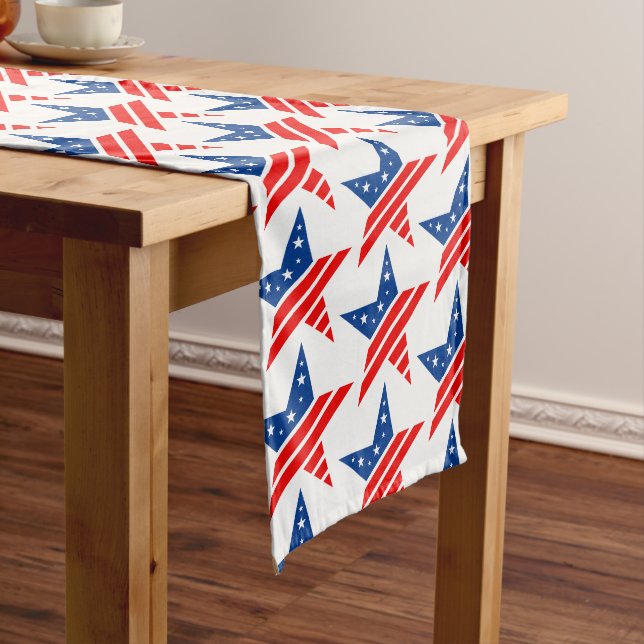 Table Runner-July 4th Stars Short Table Runner (In Situ)