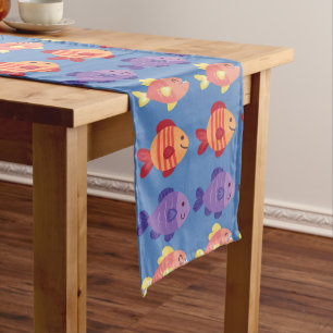 Table Runner - Multi Coloured Fish Design 2