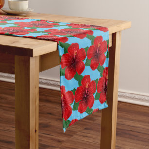 Table Runner-Red Hibiscus Table Runner
