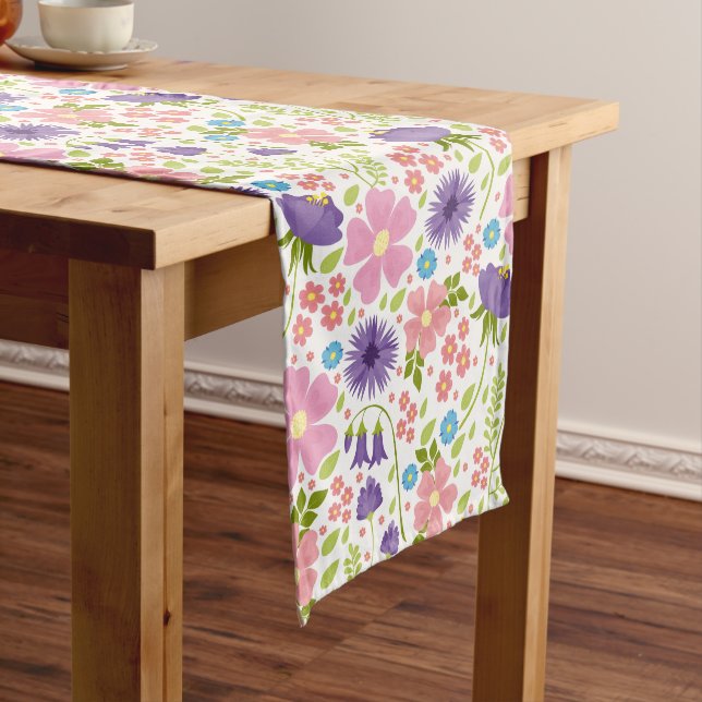 Table Runner-Spring Flowers Medium Table Runner (In Situ)