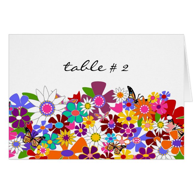Table Seating Cards - Wedding (Front Horizontal)