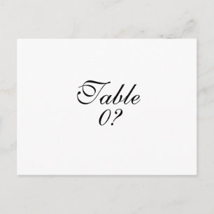 Table seating wedding guest placement CUSTOM Postcard