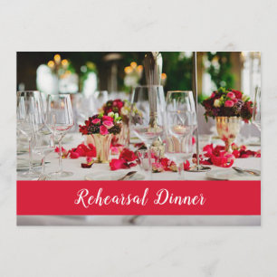 Table Setting Rehearsal Dinner Invitation