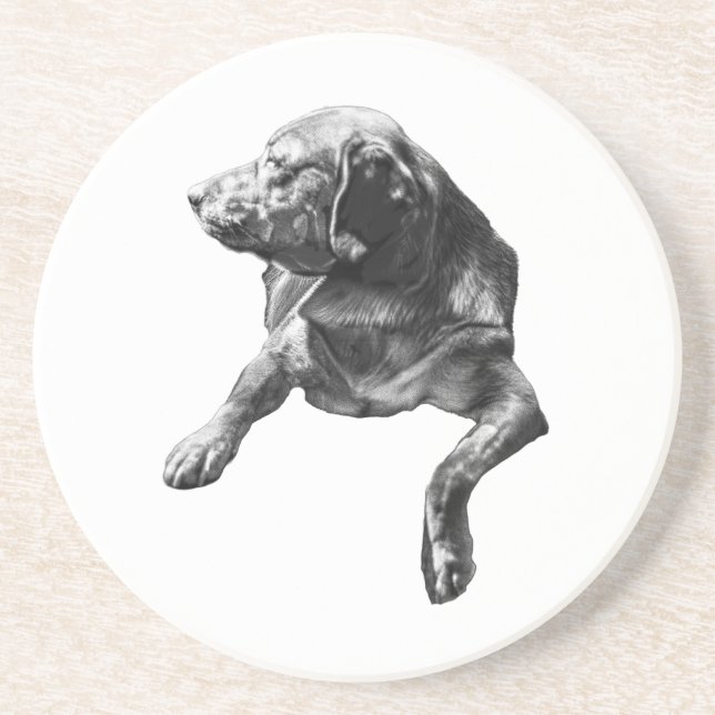 Table-Side Pause, Labrador Coaster (Front)