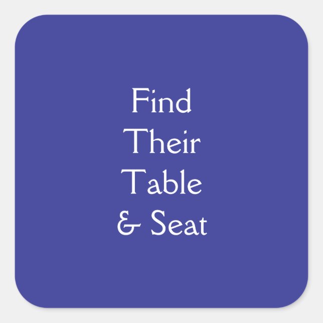 Table Square Sticker (Front)