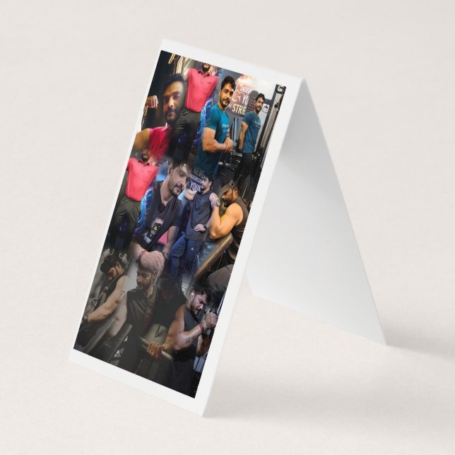 Table stand printed items product design best  business card (Back)