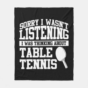Table Tennis Apparel Top Fun Tennis Players Desig Fleece Blanket