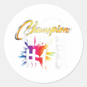 Table-tennis Badminton Volleyball Golf Handball Ch Classic Round Sticker
