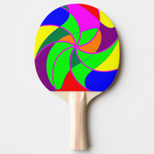 Table Tennis Bat / Paddle - Color Twirls