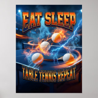 Table Tennis Bootleg Graphic Poster