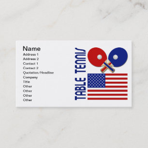 Table Tennis Business Card