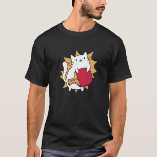 Table Tennis Cat Sport Games Ping Pong Paddle   T-Shirt
