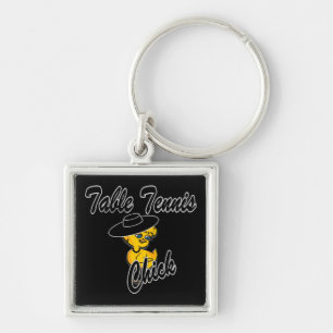Table Tennis Chick #4 Key Ring