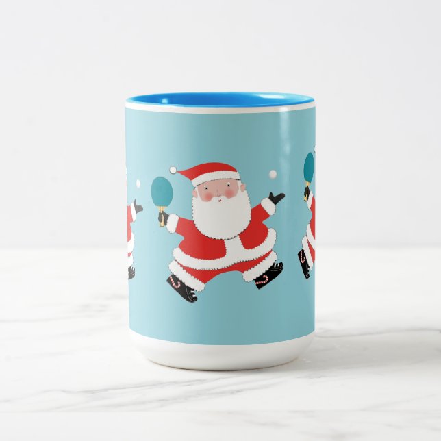 Table Tennis Christmas Coffee Mug (Center)