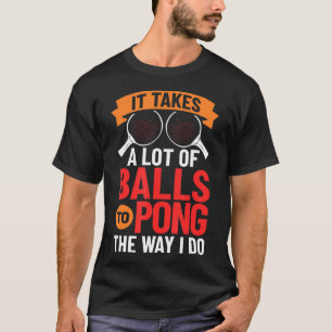 Table Tennis Clothing Ping Pong Player Costume Pin T-Shirt