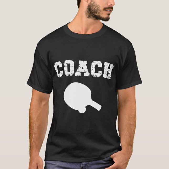 Table Tennis Coach Design. Table Tennis Instructor T-Shirt (Front)