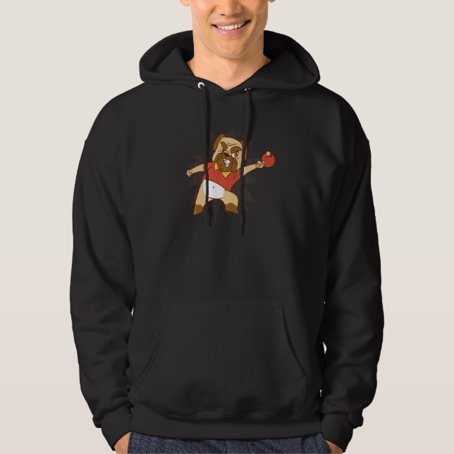 Table Tennis Dog Pong Design Pingpong Outfit Dog P Hoodie (Front)