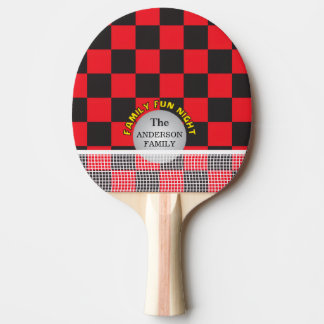 Table Tennis, Family Games, Checkerboard Ping Pong Paddle