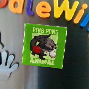 Table Tennis Funny Ping Pong Binturong Bearcat Magnet