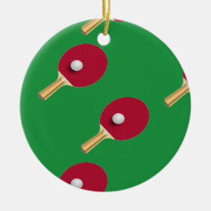 Table tennis gear ceramic ornament