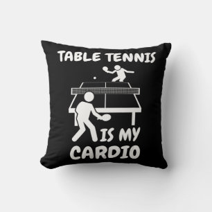 Table Tennis Is My Cardio Retro Table Tennis Ping  Cushion