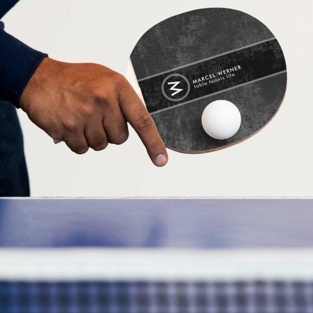 Table Tennis Life Paddle with Monogram (Insitu)