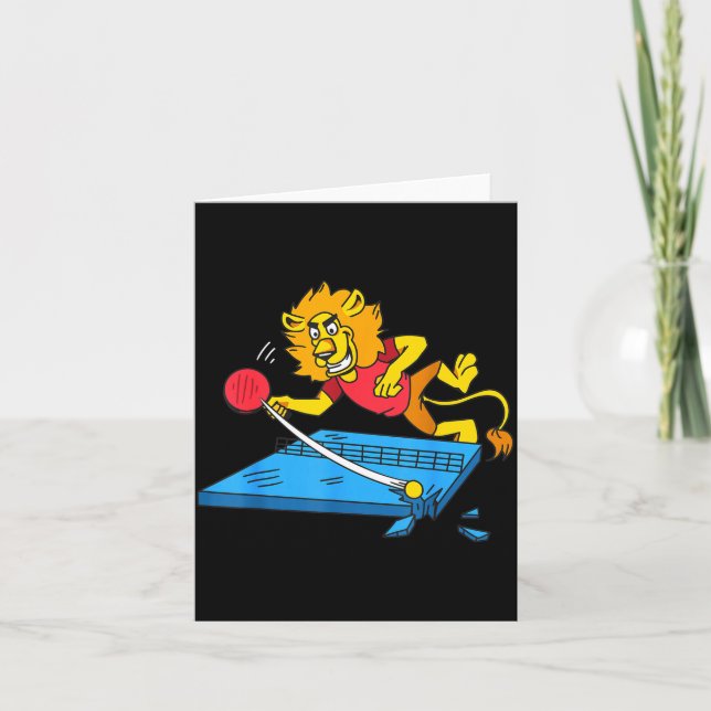 Table Tennis Lion Ng Ng Lion Outfit Table Tennis  Card (Front)