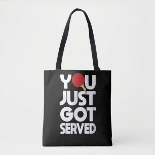 Table Tennis Men Butterfly Ping Pong Tote Bag