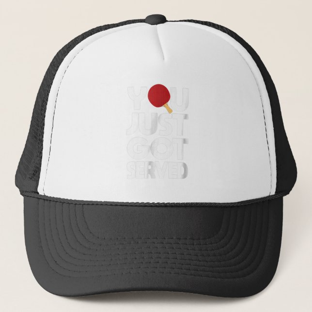Table Tennis Men Butterfly Ping Pong Trucker Hat (Front)