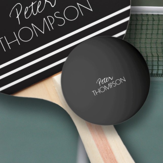 table tennis monogram black_ball ping pong ball (Creator Uploaded)