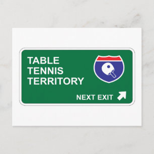 Table Tennis Next Exit Postcard