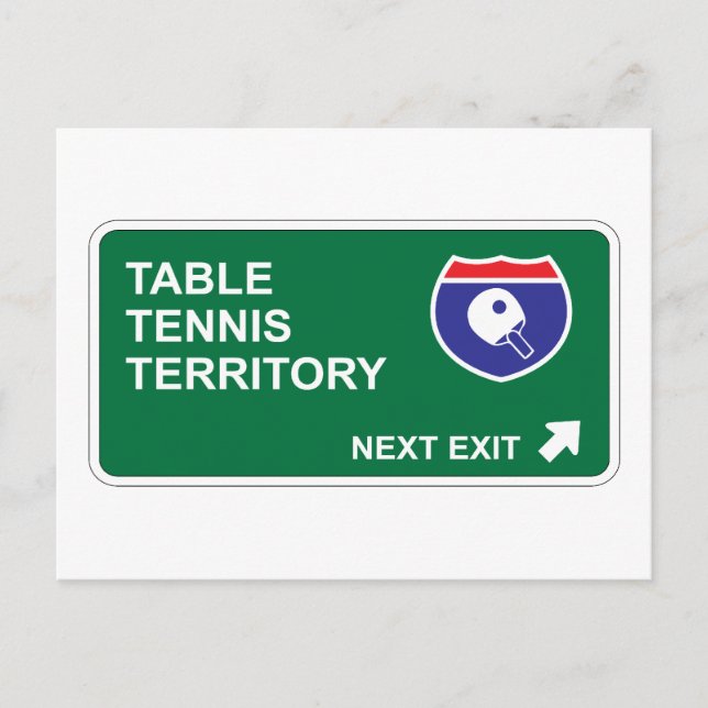 Table Tennis Next Exit Postcard (Front)