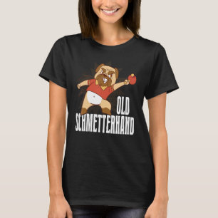 Table Tennis Old Schmetterhand Pingpong Outfit Dog T-Shirt