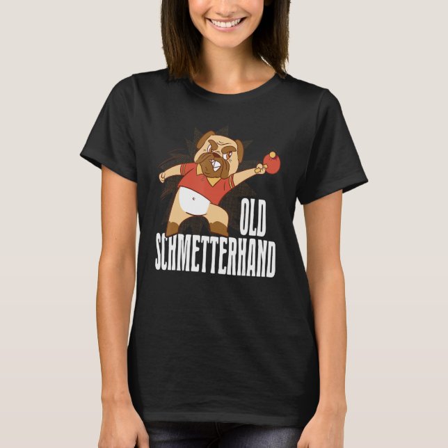 Table Tennis Old Schmetterhand Pingpong Outfit Dog T-Shirt (Front)