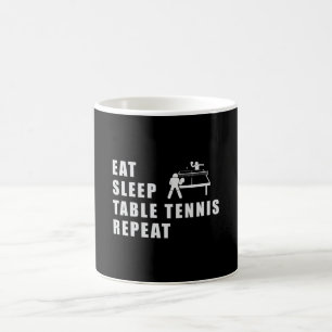 Table Tennis Paddle Ping Pong Repeat Funny Gift Coffee Mug
