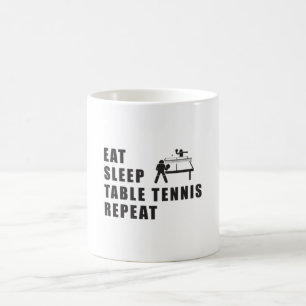 Table Tennis Paddle Ping Pong Repeat Gift Idea Coffee Mug