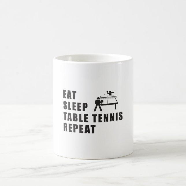 Table Tennis Paddle Ping Pong Repeat Gift Idea Coffee Mug (Center)