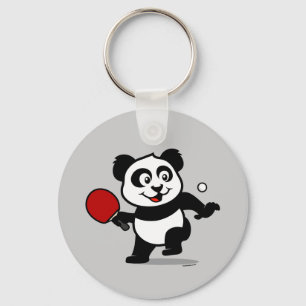 Table Tennis Panda Key Ring