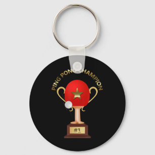Table Tennis Ping Pong Champion Trophy  Key Ring