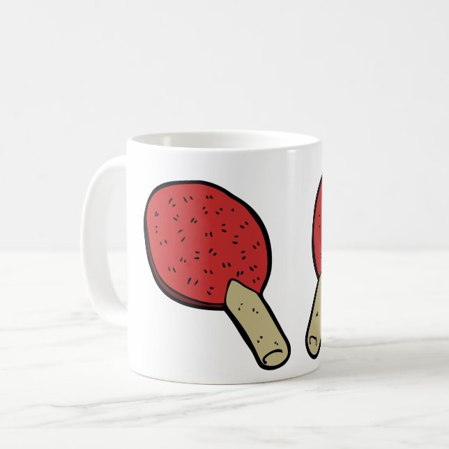 Table Tennis Ping Pong Coffee Mug (Front Left)