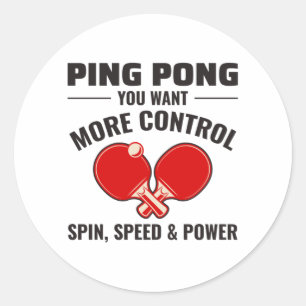 Table tennis Ping pong paddles Players Classic Round Sticker