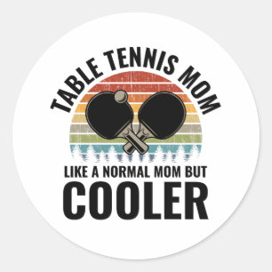Table tennis Ping pong paddles Players Classic Round Sticker