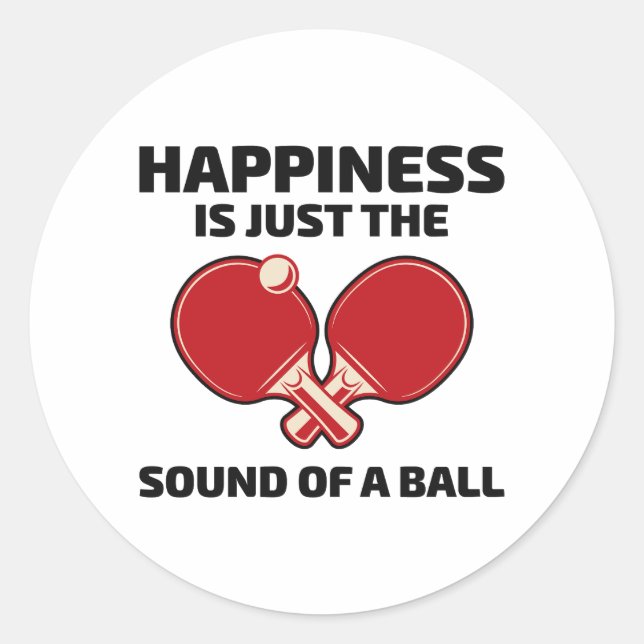 Table tennis Ping pong paddles Players Classic Round Sticker (Front)