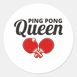 Table tennis Ping pong paddles Players Classic Round Sticker