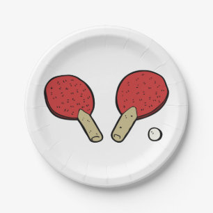 Table Tennis Ping Pong Paper Plate