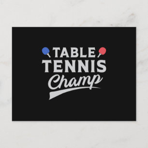 Table Tennis Ping Pong Player Paddle Funny Gift Postcard