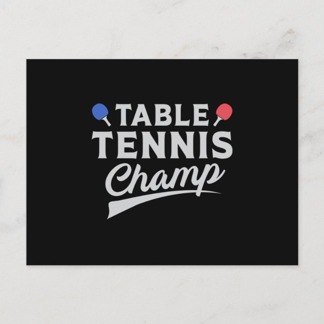 Table Tennis Ping Pong Player Paddle Funny Gift Postcard (Front)
