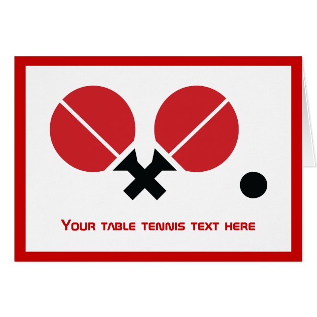 Table tennis ping-pong rackets and ball black, red (Front Horizontal)