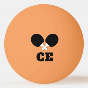 Table Tennis Ping Pong Theme Monogrammed Name Ping Ball
